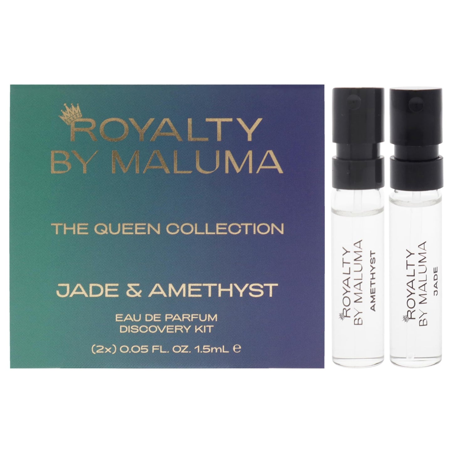 Royalty By Maluma The Queen Collection for Women - 2 Pc Mini Gift Set 0.05oz Jade EDP Spray Vial (Mini), 0.05oz Amethyst EDP Spray Vial (Mini) Beauty & Personal Care Royalty By Maluma