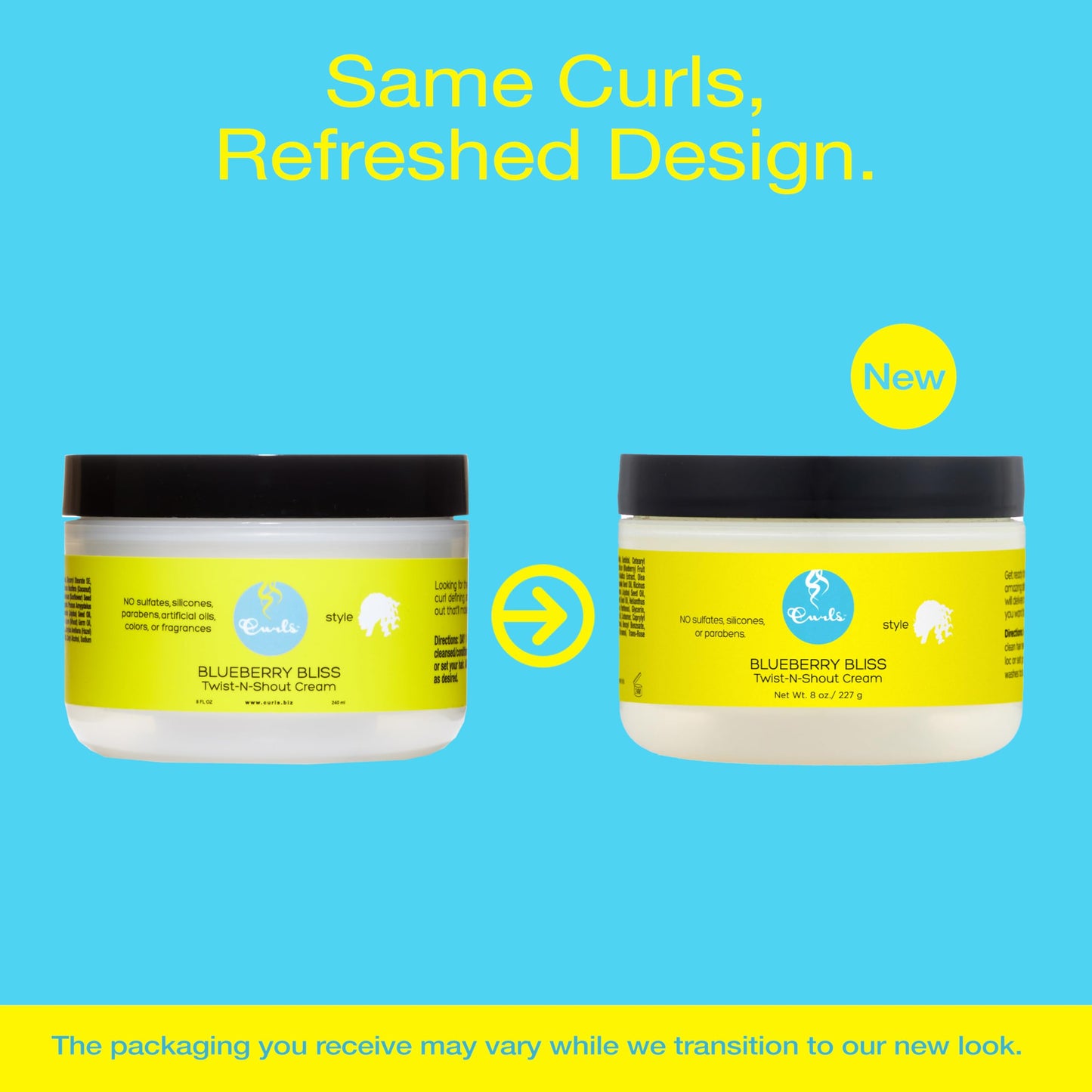 Curls Blueberry Bliss Twist-N-Shout Cream - 8 oz, for the Perfect Twist Outs and Braid Outs, for All Natural Types, Adds Sheen, Moisture, Beauty & Personal Care Curls