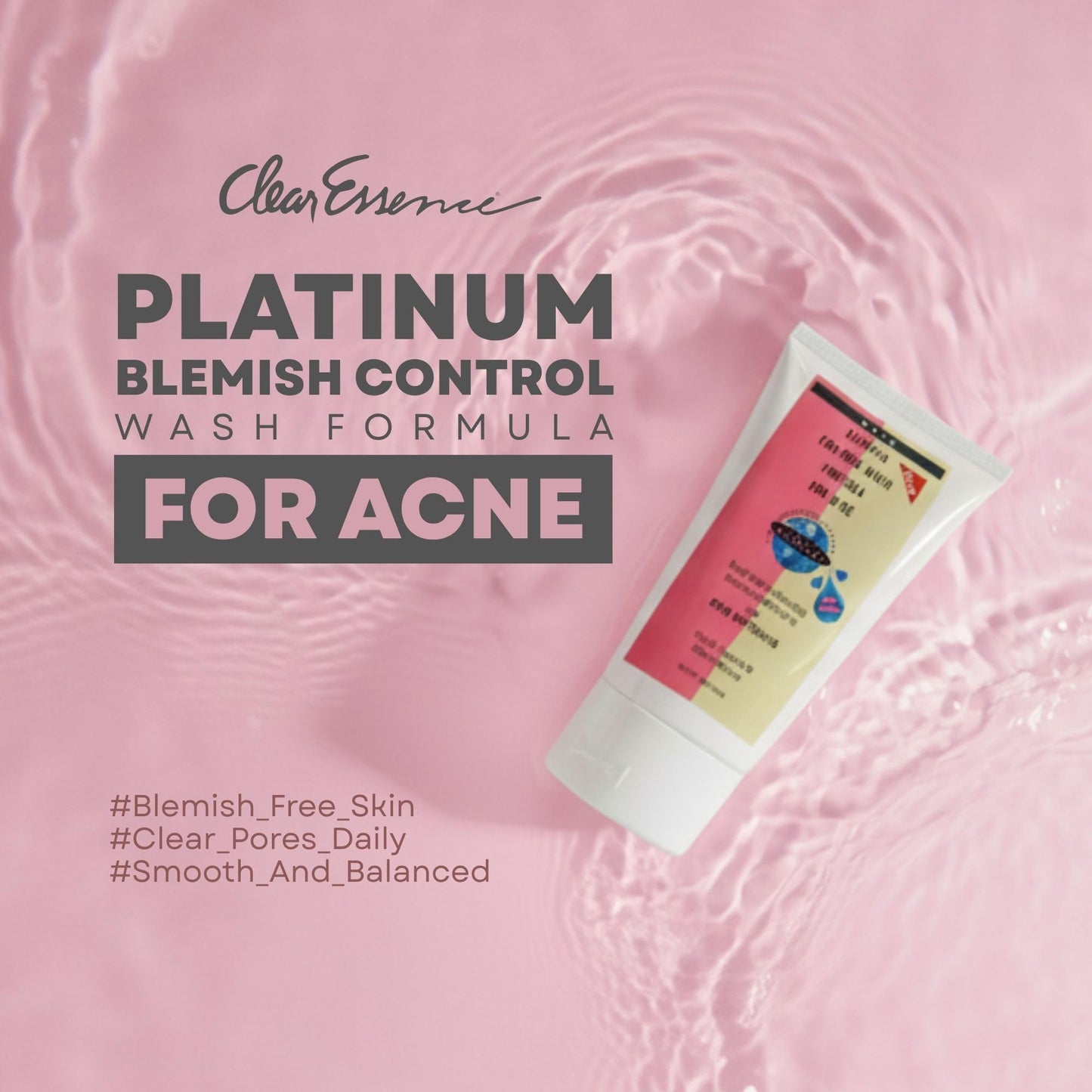 Clear Essence Platinum Blemish Control Wash Formula Acne Face Wash 5oz, Facial Cleanser for Oily Skin, Acne & Blemishes, Gentle Foaming Acne Cleanser Beauty & Personal Care Clear Essence