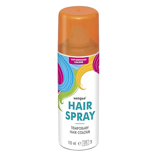 Neon Orange Temporary Hair Spray (4.5 fl. oz) 1 Count - Easy-to-Use Colorful Hair Styling for Festivals, Parties, and Events Beauty & Personal Care Unique