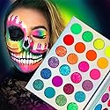 Afflano Neon Makeup Palette Eyeshadow, Glow in the Dark Colorful Eyeshadow Palette Highly Pigmented, Neon Party UV Blacklight Eye Shadow Pallet, Red Beauty & Personal Care Afflano