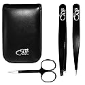 EAF Beauty eyebrow tweezer set, best grooming hair remover, heavy duty craft tweezers, sharp tweezers, and brow tweezers. fine point tweezers, Beauty & Personal Care EAF Beauty