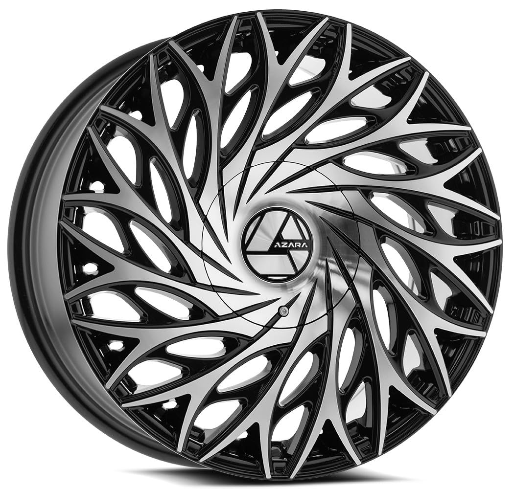 Azara AZA-525 28x9.5 6x135 6x139.7 +22 Cb 87.1 Gloss Black & Machined
