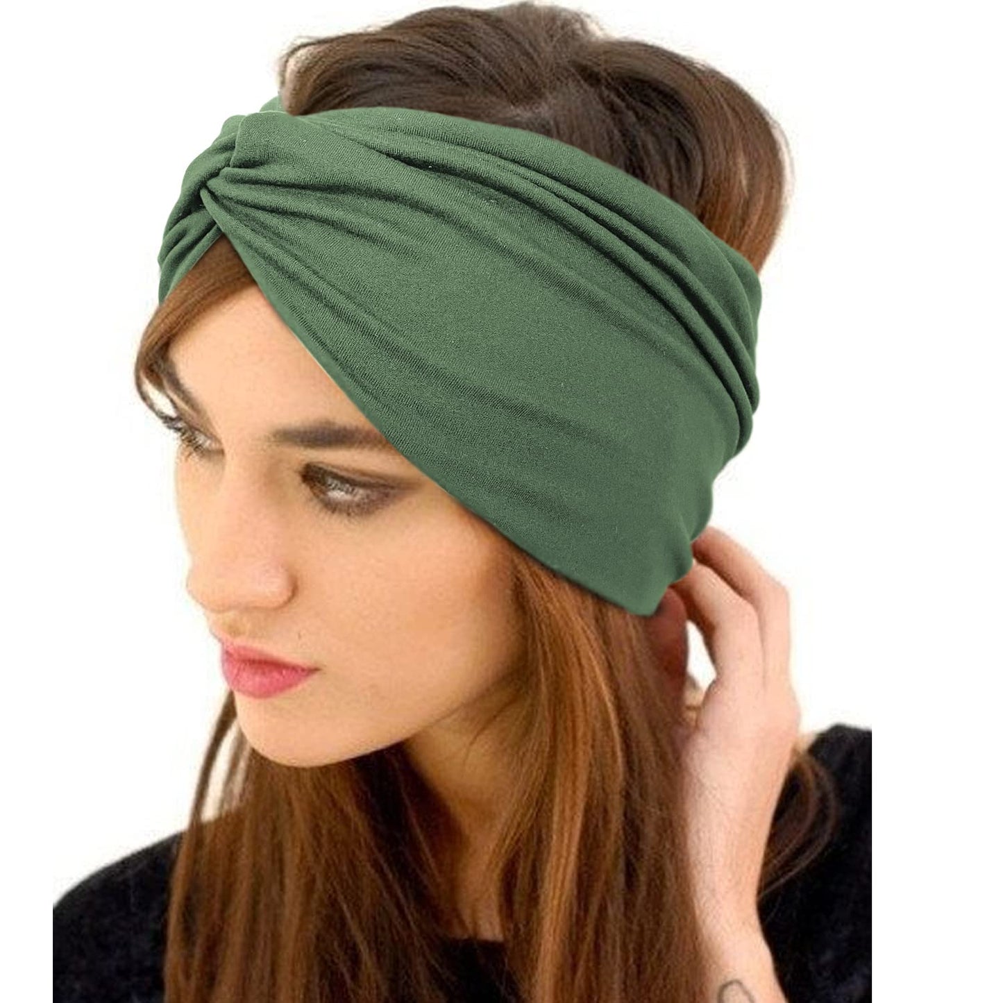 Jesries 10 PCS Women Headbands African Wide Hair Wrap Extra Turban Head Bands for Lady Large Sport Workout Stretch Non-slip Big Hair Bands Beauty and Personal Care Jesries