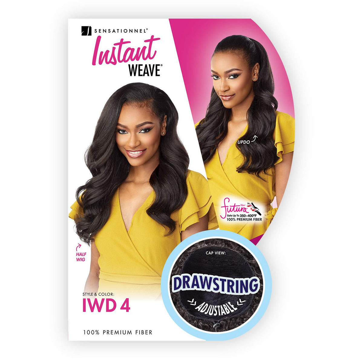 Sensationnel Instant Weave Half Wig-4, 1B OFFBLACK