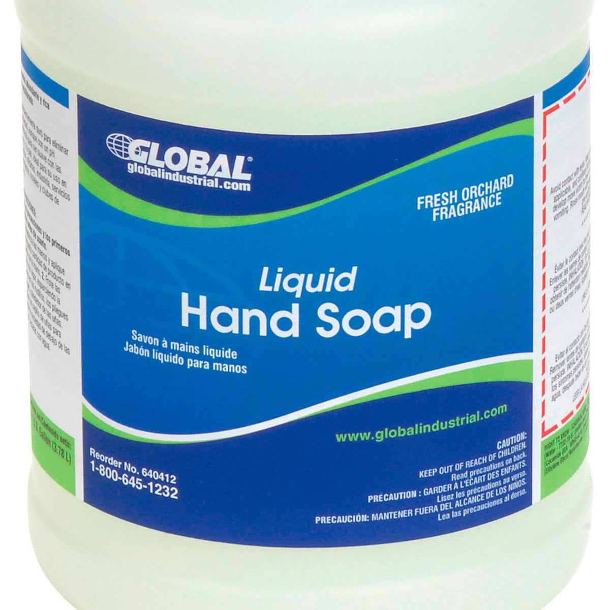Global Industrial General Purpose Liquid Hand Soap, Fresh Orchard Scent, 1 Gallon Bottle, 4/Bottles, Commercial & Industrial Moisturizing Liquid Hand Beauty & Personal Care Global Industrial