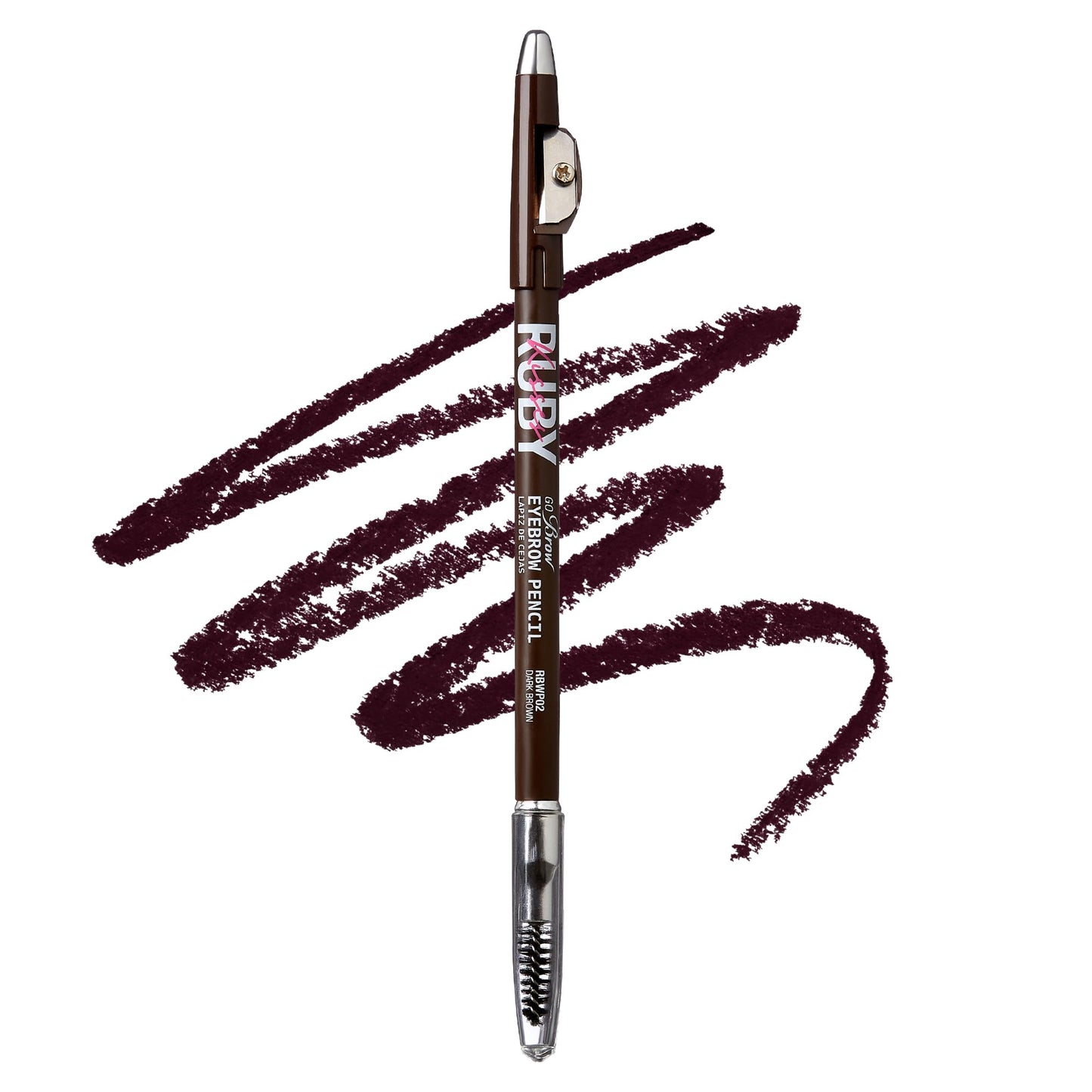Kiss Go Brow Eyebrow Wooden Pencil Dark Brown (6 Pieces) Beauty & Personal Care Ruby Kisses