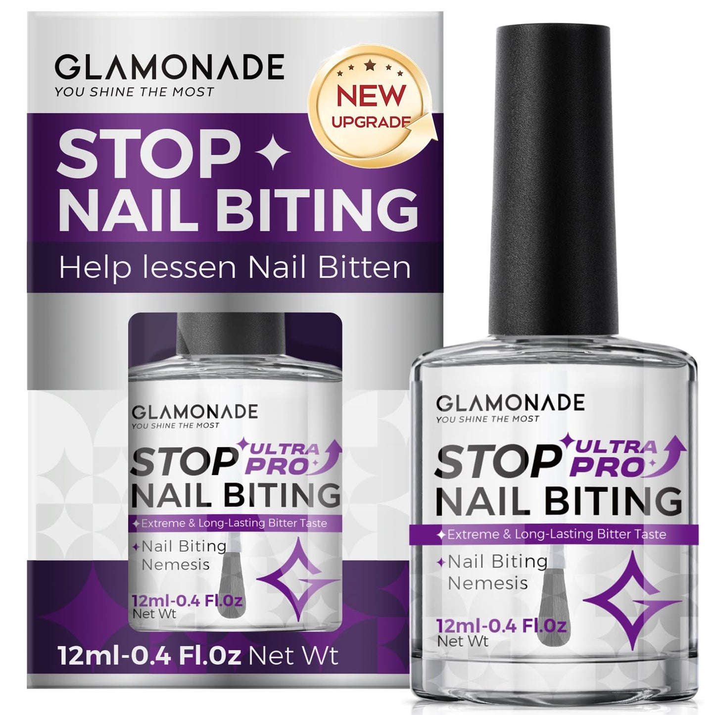 Glamonade Stop Nail Biting Polish Extra Strength Formula Upgraded Bitterness Effective Anti-Biting Treatment for Adults Kids Bitter Nail Deterrent Beauty and Personal Care Glamonade Default Title