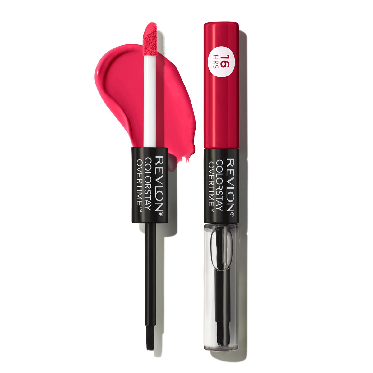 Revlon Liquid Lipstick with Clear Lip Gloss, ColorStay Overtime Lipcolor, Dual Ended with Vitamin E, 040 Forever Scarlet, 0.07 Fl Oz Beauty & Personal Care REVLON