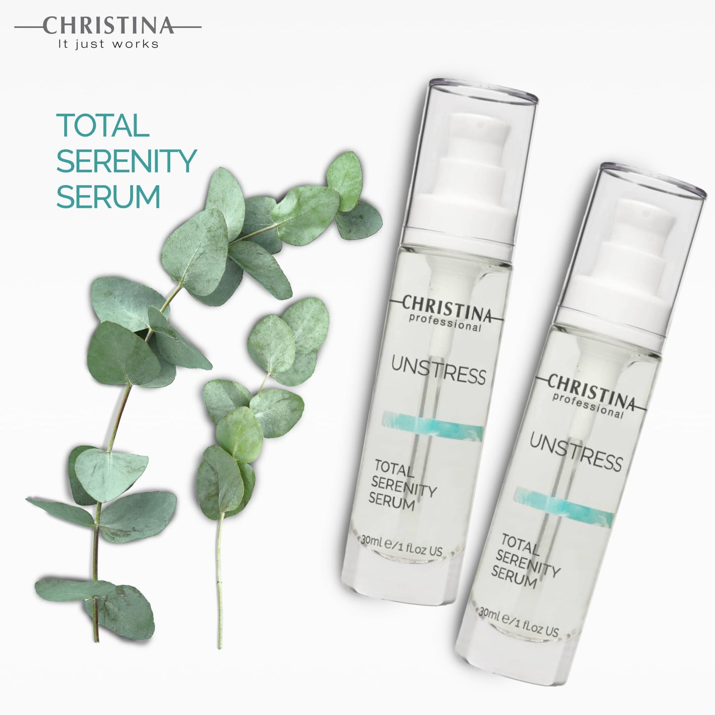 Christina Unstress Total Serenity Calming Serum for Face - 30ml - Instantly Relieves, Reduces and Rebalances Stressed Skin - Soothing Serum Beauty & Personal Care CHRISTINA