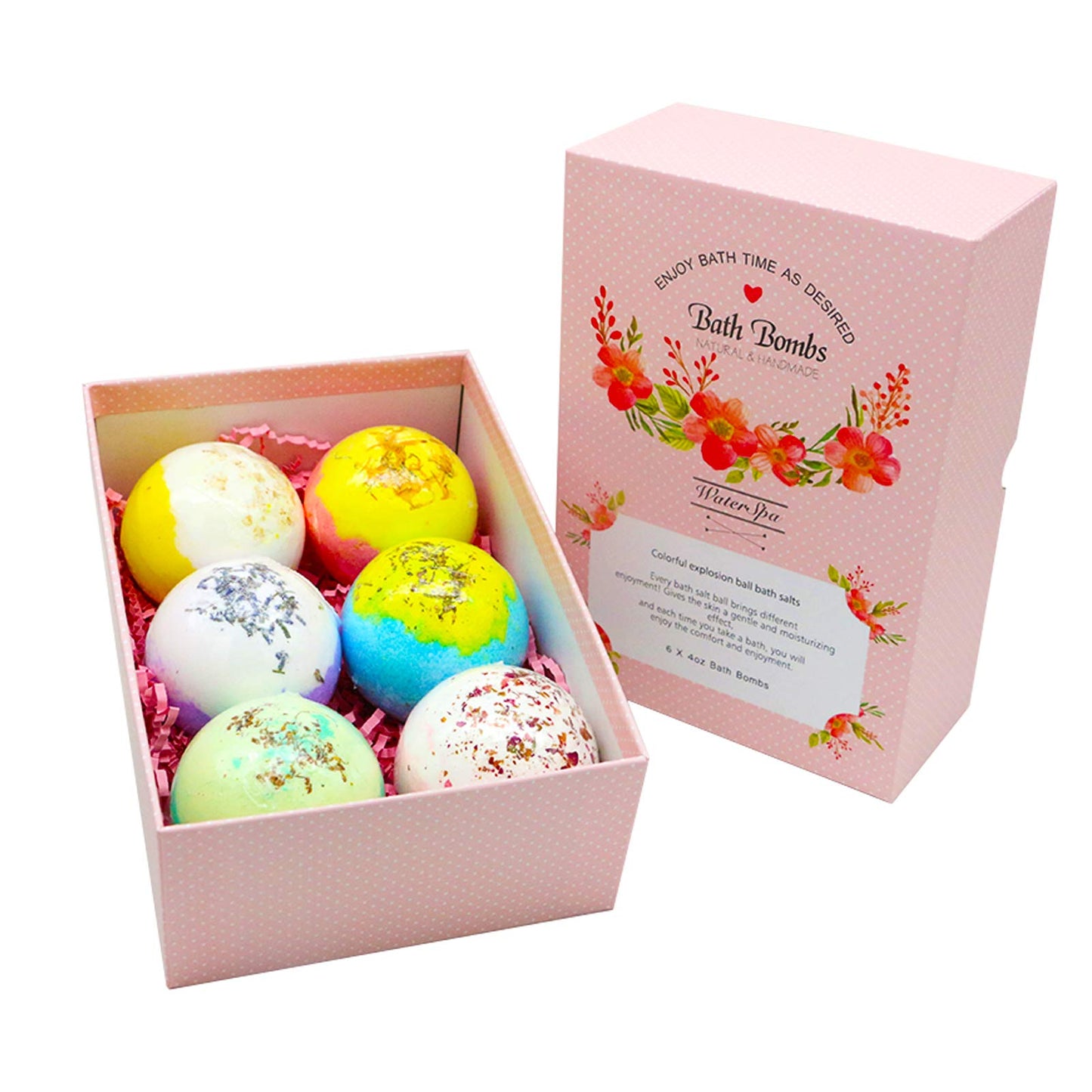 Bath Bombs, Bath Bomb Gift Set 6 x 4 OZ, Spa Bath for Christmas Valentines Birthday Gifts for Women, Kids, Wife, Moms (Tpye 03) Beauty and Personal Care JIAN YA NA