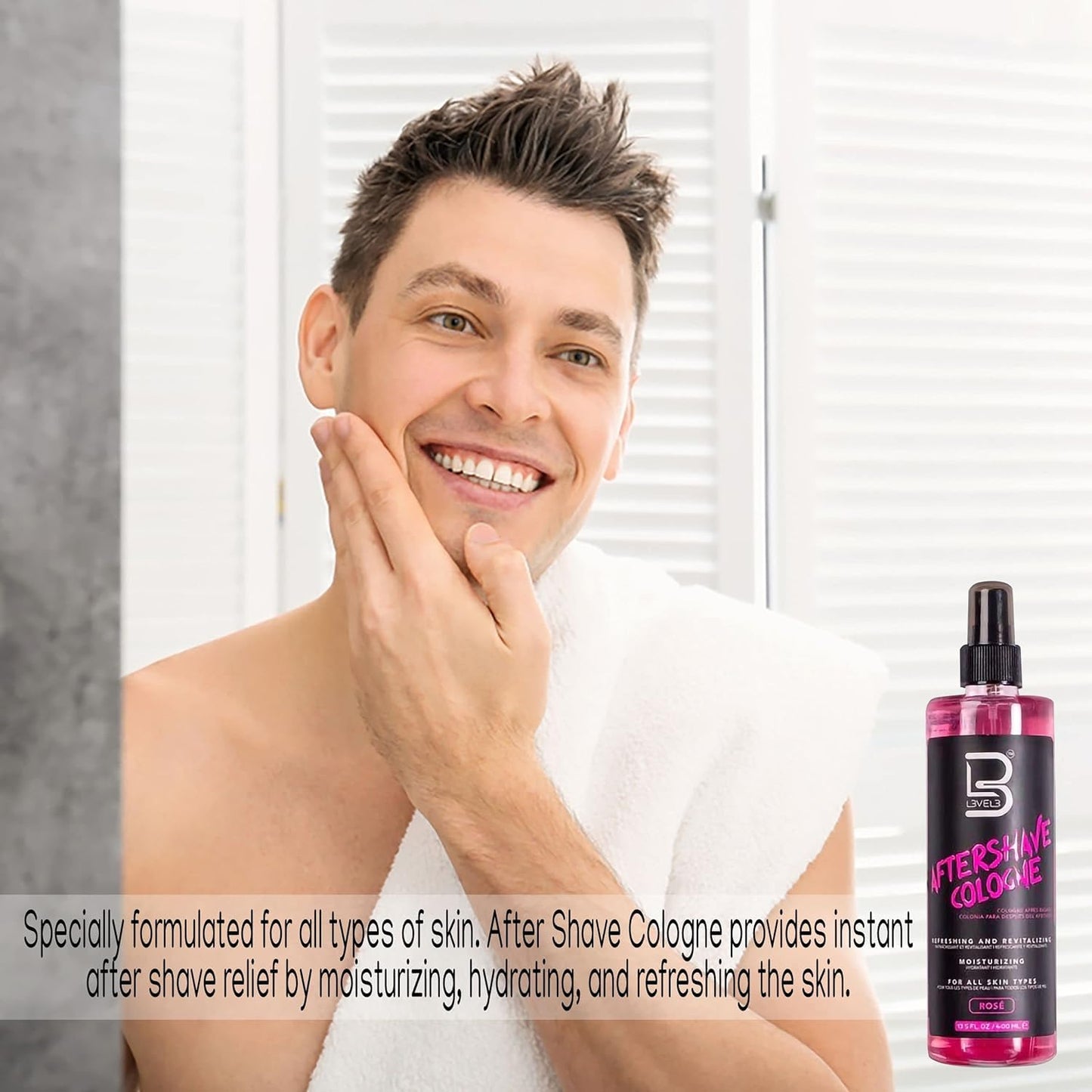 L3 Level 3 After Shave Spray Cologne - Softens Skin - Refreshes and Relieves Face and Skin - Moisturizing Formula Level Three After Shaving Beauty and Personal Care L3