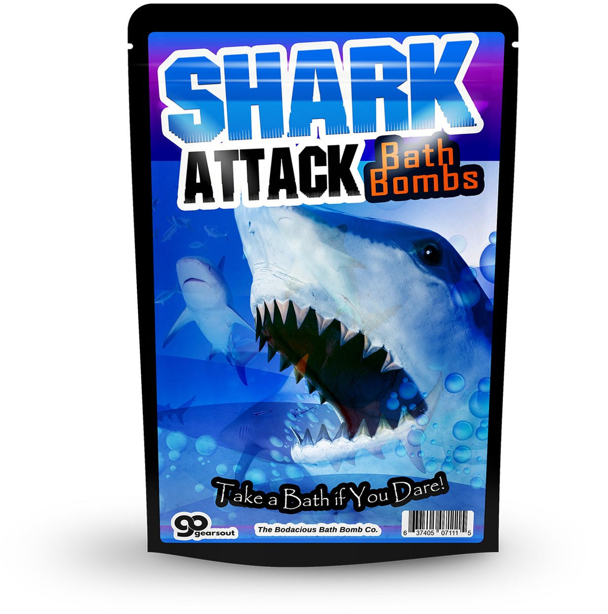 Shark Attack Bath Bombs - Cool Bath Bombs for Kids - Fun Bath Fizzers for Boys - XL Black and Blue Bath Bombs Beauty & Personal Care The Bodacious Bath Co.