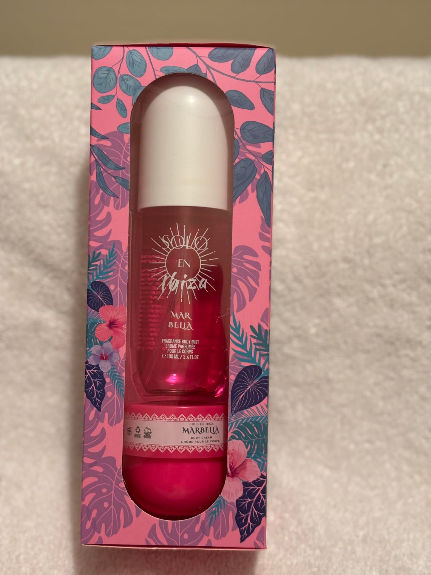 Marbella Fragrance Gift Set, Body Mist 3.4 fl oz and Body Cream 1.7 fl oz, Tropical Floral Design Beauty and Personal Care Solo en Ibiza