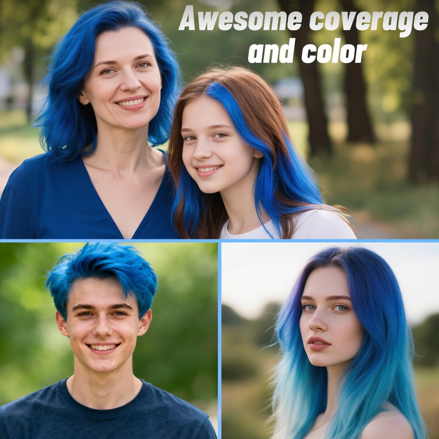 Blue Hair Spray, Seaboll Temporary Hair Color Spray for Kids Women Men-4.06 oz- Safe Non Sticky Washable One Day Hair Dye Spray,Disposable Accessories Beauty & Personal Care Seaboll