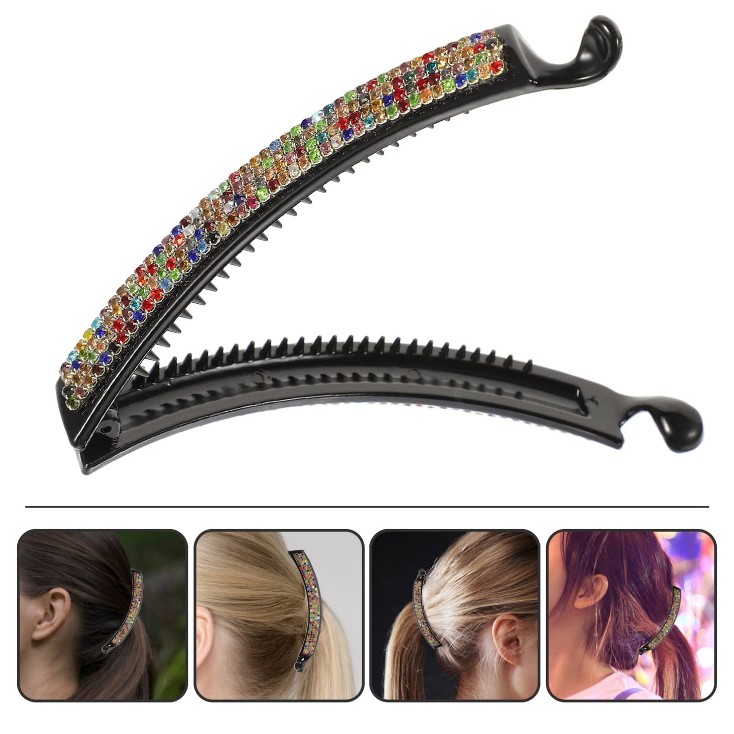 Beaupretty Hair Clip, Beautiful Rhinestone Hairpin, Vertical Clip Design, Suitable for Woman, Lady, Girl, Fashionable Hair Accessory Beauty & Personal Care Beaupretty