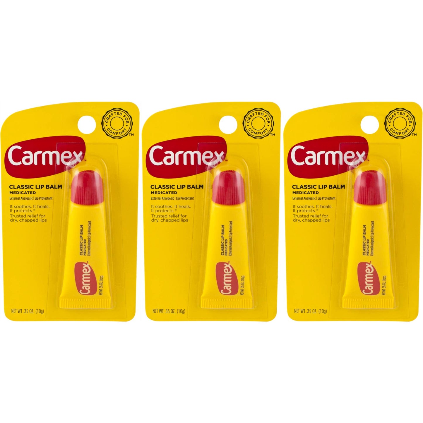 Carmex Original Tube, 0.35 Ounces each (Value Pack of 3) Beauty and Personal Care Carmex