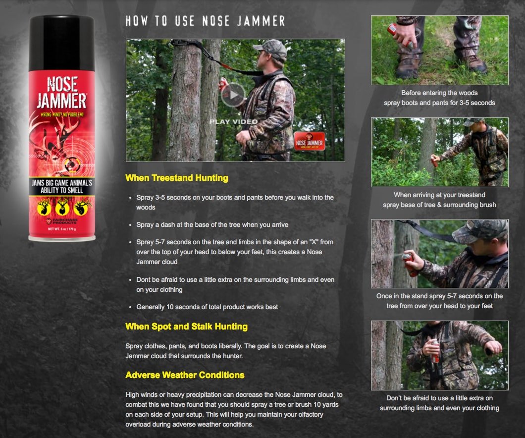 Nose Jammer Hunting Accessories - Hunting Body Wash and Shampoo - Clean, Moisturizes And Refreshes, No Sulfates, Prabens Or Dyes, Scent Away Beauty & Personal Care Nose Jammer