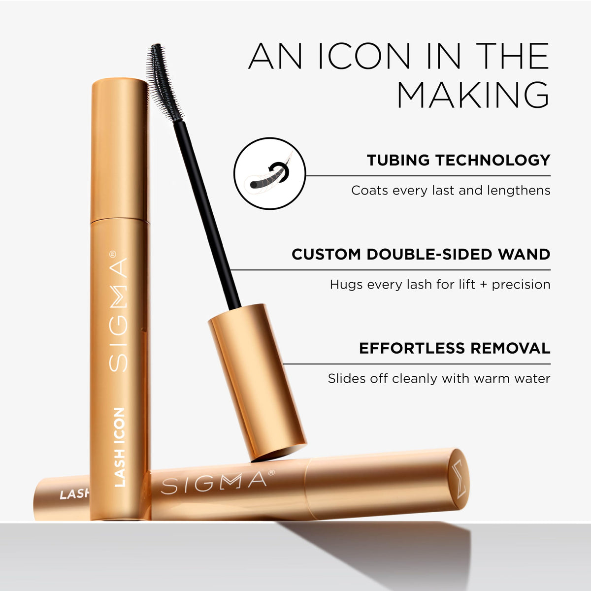 Sigma Beauty Lash Icon Lengthening and Volumizing Tubing Mascara, Black