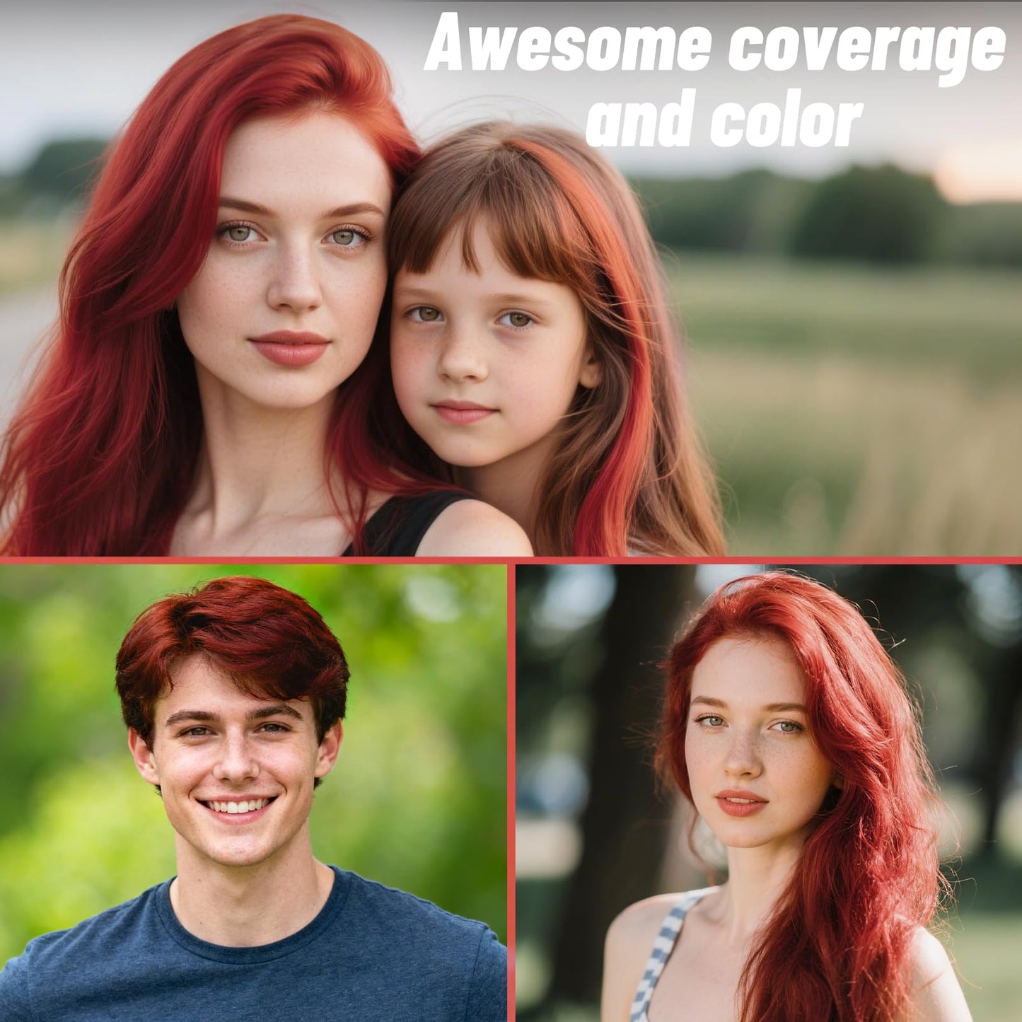 Red Hair Spray, Seaboll Temporary Hair Color Spray for Kids Women Men-4.06 oz- Safe Non Sticky Washable One Day Hair Dye Spray,Disposable Accessories Beauty & Personal Care Seaboll