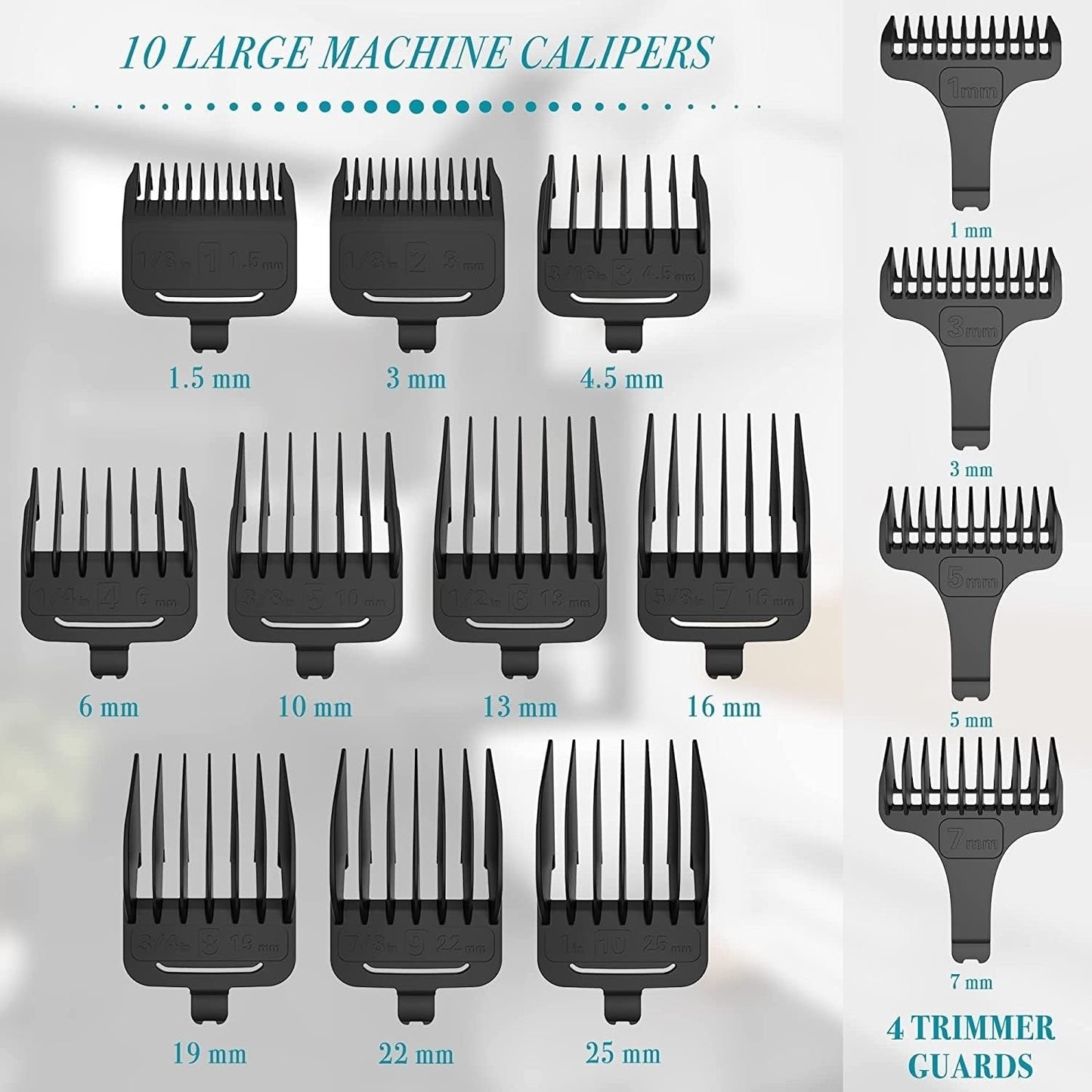 HEYLZBKCF Mens Hair Clippers 2PCS Combo Kit Adjustable Clipper Professional Trimmer for Men Barber Electric Beard Cutter Machine Rechargeable Beauty and Personal Care HEYLZBKCF