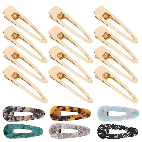 Gukasxi 30pcs Gold Alligator Hair Clips Barrettes Metal Hollow Hair Clip for Silicone Mold Making Pearl Acrylic Resin Hair Pin Hairbow Hairpins Beauty & Personal Care Gukasxi