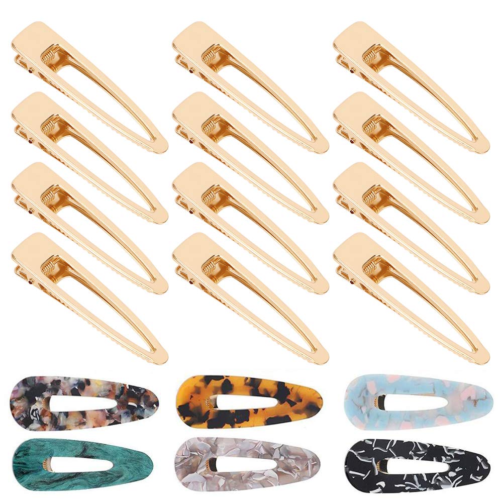Gukasxi 30pcs Gold Alligator Hair Clips Barrettes Metal Hollow Hair Clip for Silicone Mold Making Pearl Acrylic Resin Hair Pin Hairbow Hairpins Beauty & Personal Care Gukasxi