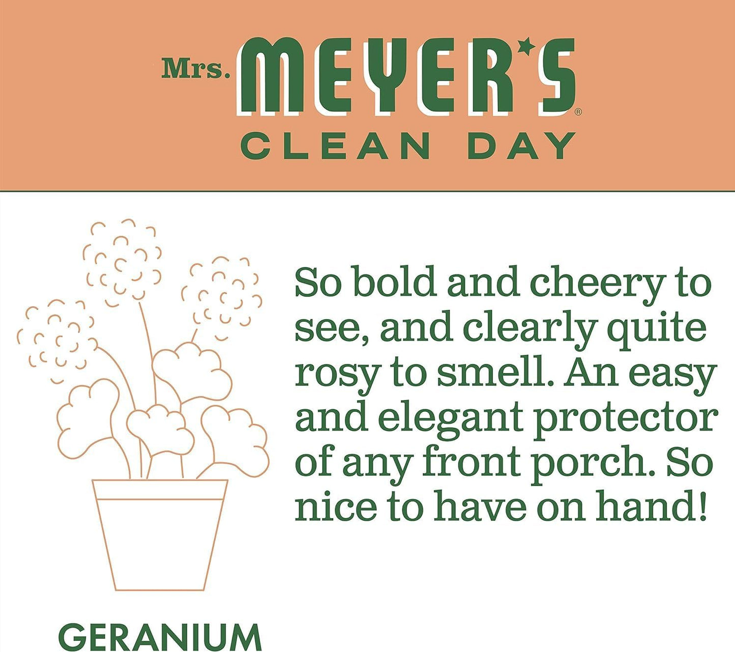 MRS. MEYER'S CLEAN DAY Hand Soap, Geranium, Made with Essential Oils, 12.5 oz- Pack of 2 Beauty & Personal Care Mrs. MEYER'S