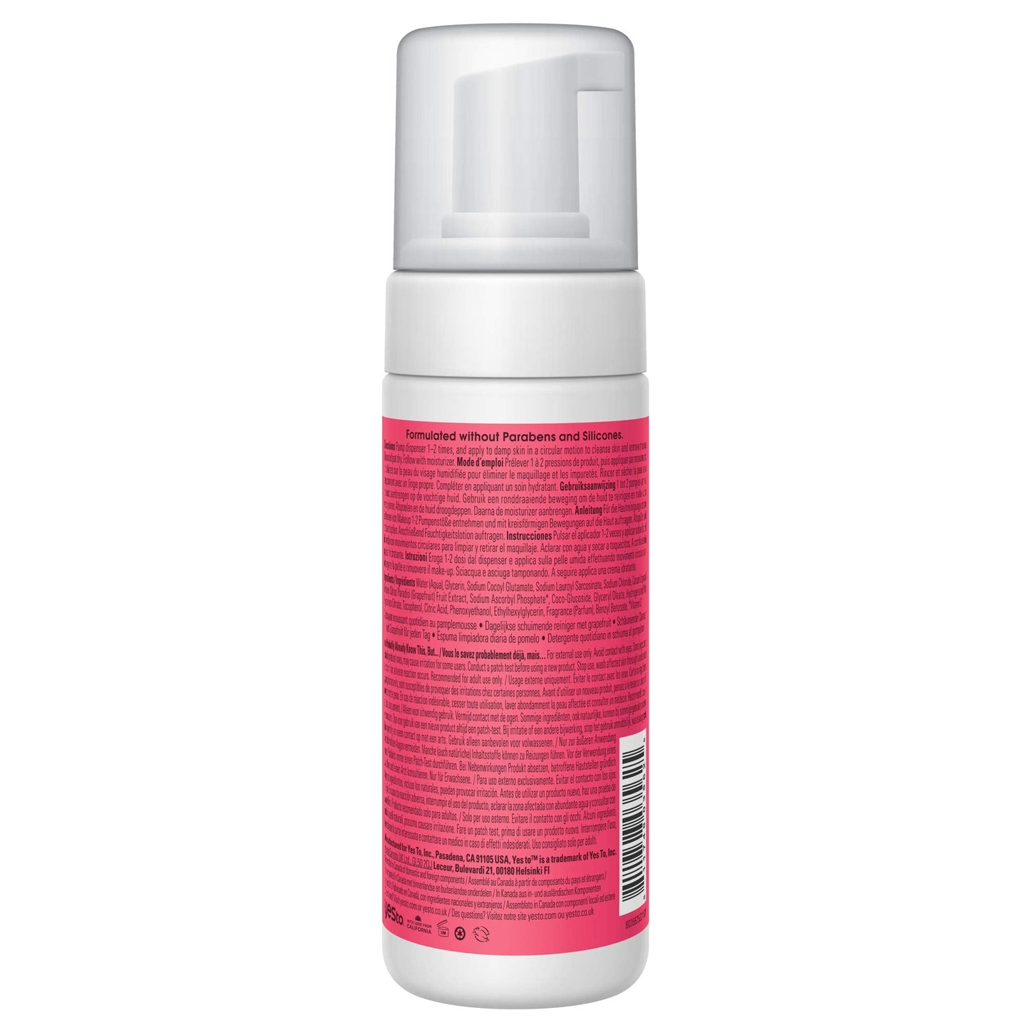Yes To Grapefruit Daily Foaming Cleanser, Brightening Face Wash That Removes Make Up & Impurities Without Stripping Skin & Leaves You Glowing Beauty & Personal Care Yes To