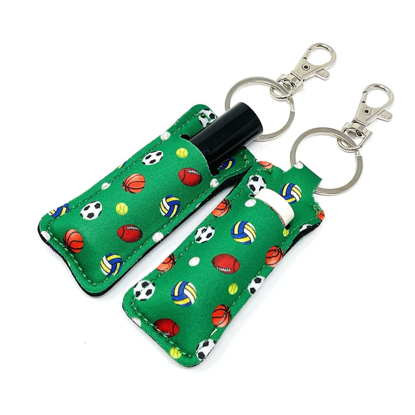 allydrew 10 Pack Chapstick Holder Keychain, Keyring for Lip Balm Lip Gloss Lipstick with 10 Pieces Metal Keyring Clasps, Sports Beauty & Personal Care allydrew