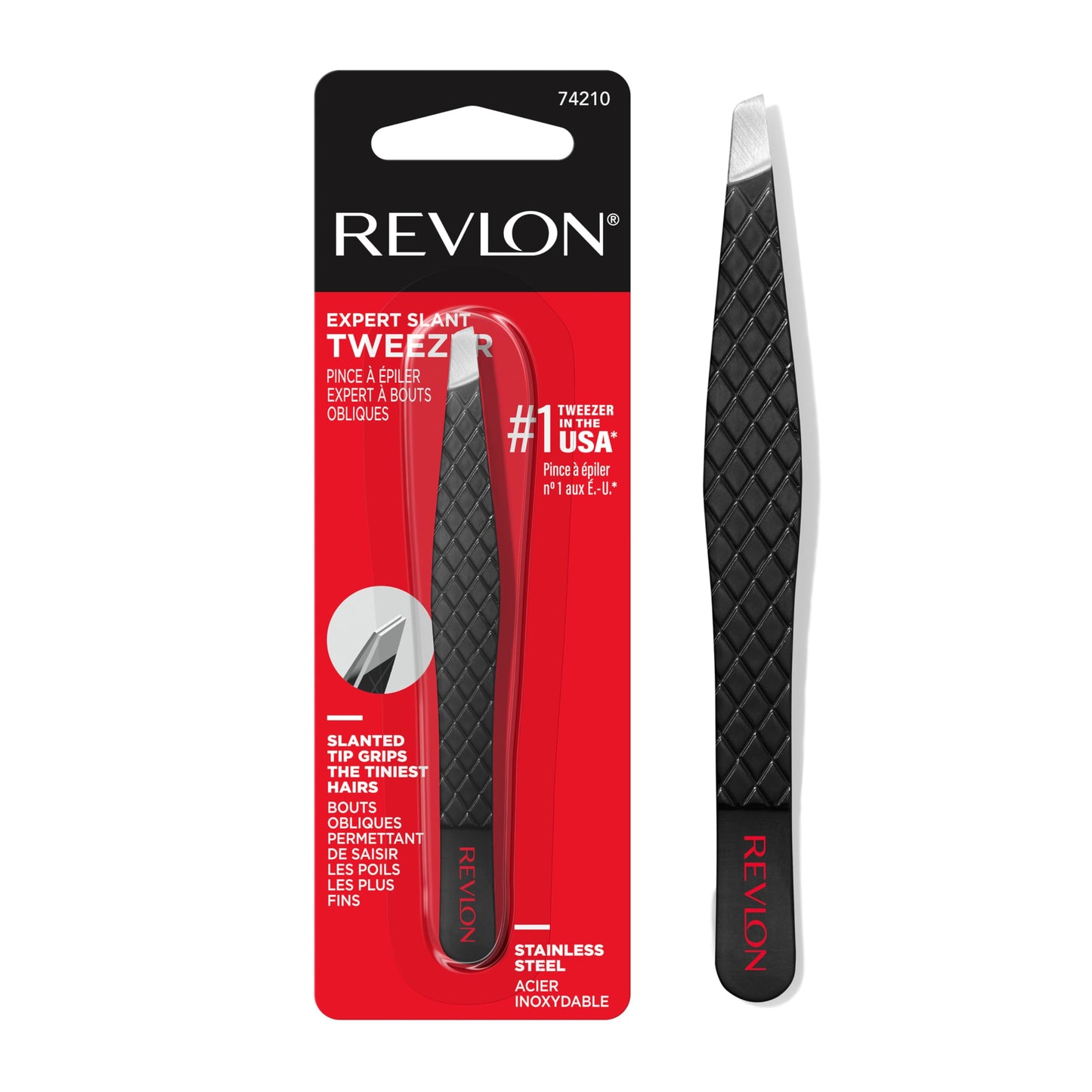 Revlon Expert Slant Tweezer, High Precision For an Easy Hair Removal, Made With Stainless Steel, 1 Count Beauty & Personal Care REVLON