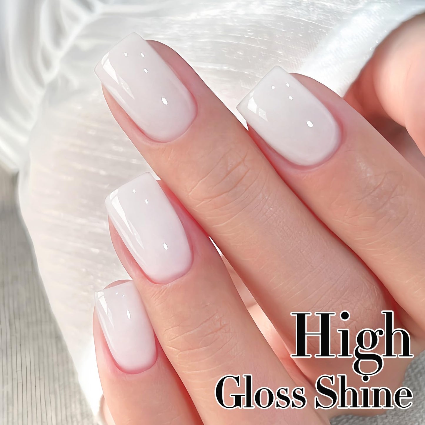 Double Rhythm 15ML Gel Nail Polish Pure Sheer Same Color Same Bottle Gel Polish Art Manicure Salon DIY at Home for Women (Milky White-A1075) Beauty and Personal Care Double Rhythm