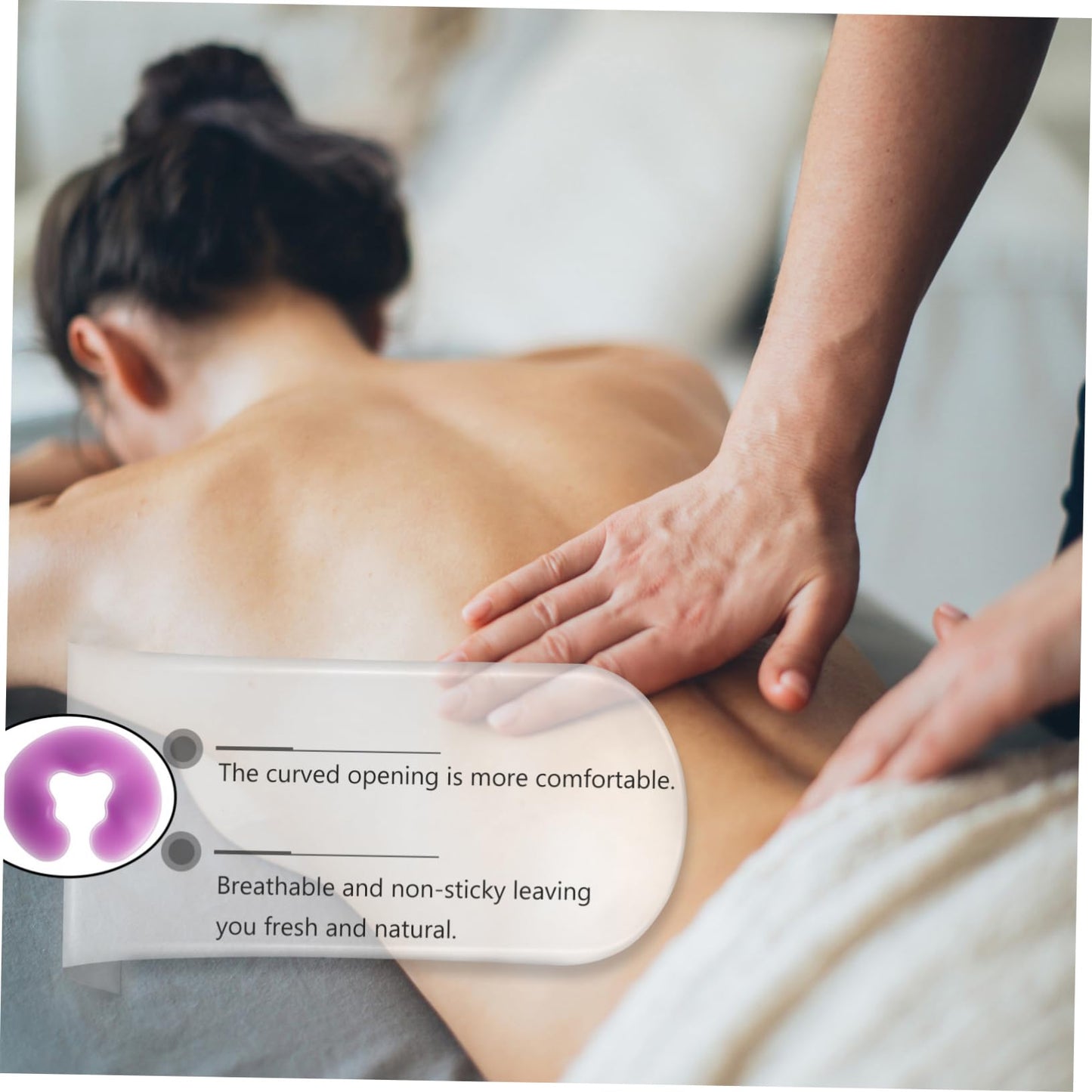 Silicone U-shaped Spa Pillow for Face Down Massage Tables Reusable Face Cushion for Beauty Salons and Spa Clinics Comfortable Silicone Face Pillow Beauty and Personal Care SAFIGLE