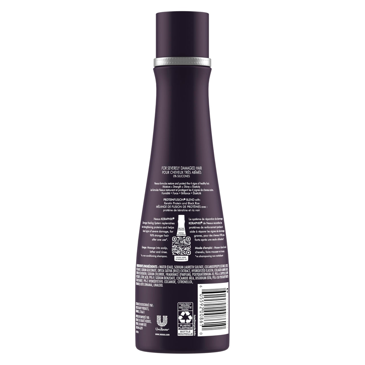 Nexxus KERAPHIX Shampoo for Damage Repair for Damaged Hair Powered by KRT Keratin Resistance Therapy with Liquid Crystal Amino Acids 8.5 oz