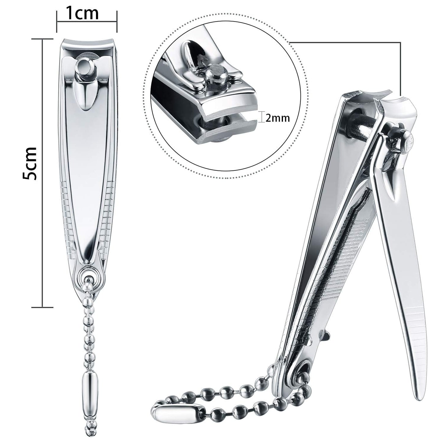 Bememo 12 Pcs Stainless Nail Clippers Set Fingernail Clippers and Toenail Cutter Tool Set, Men, Women, Elder, Home Travel Salon Care Beauty & Personal Care Bememo