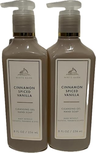 Bath and Body Works Cinnamon Spiced Vanilla Cleansing Gel Hand Soap 8 Ounces Each Pack of 2 Beauty & Personal Care Bath & Body Works