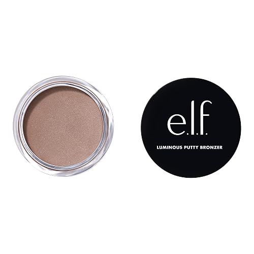 e.l.f. Luminous Putty Bronzer, Lightweight Putty-to-Powder Bronzer For A Radiant, Glowing Finish, Highly Pigmented, Vegan & Cruelty-Free, Vacay Mood Beauty & Personal Care e.l.f.