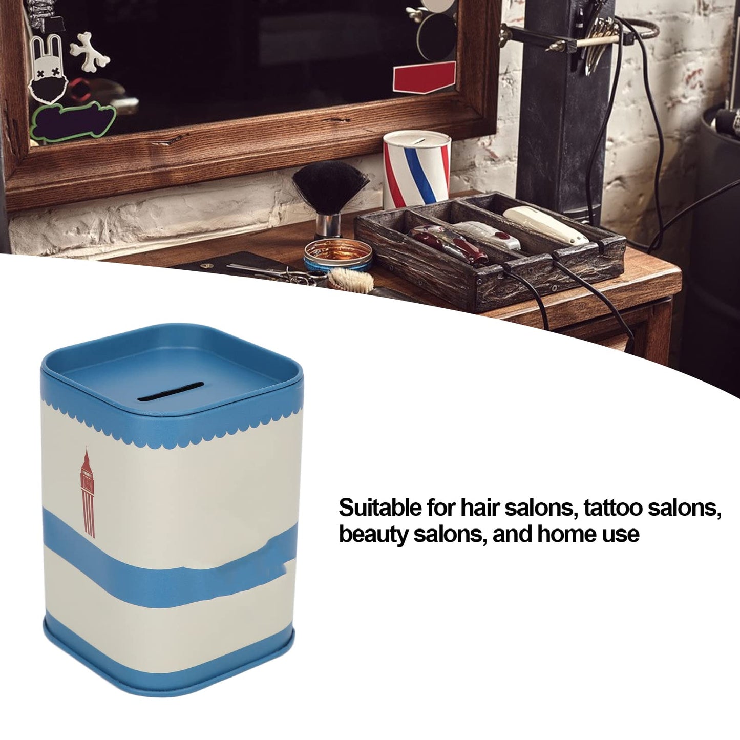 Blade Disposal Case, Razor Blade Bank, Iron Blade Disposal Case, Iron Detachable Cover Large Capacity Razor Blade Bank Storage Container Waste Blades Beauty and Personal Care Betued
