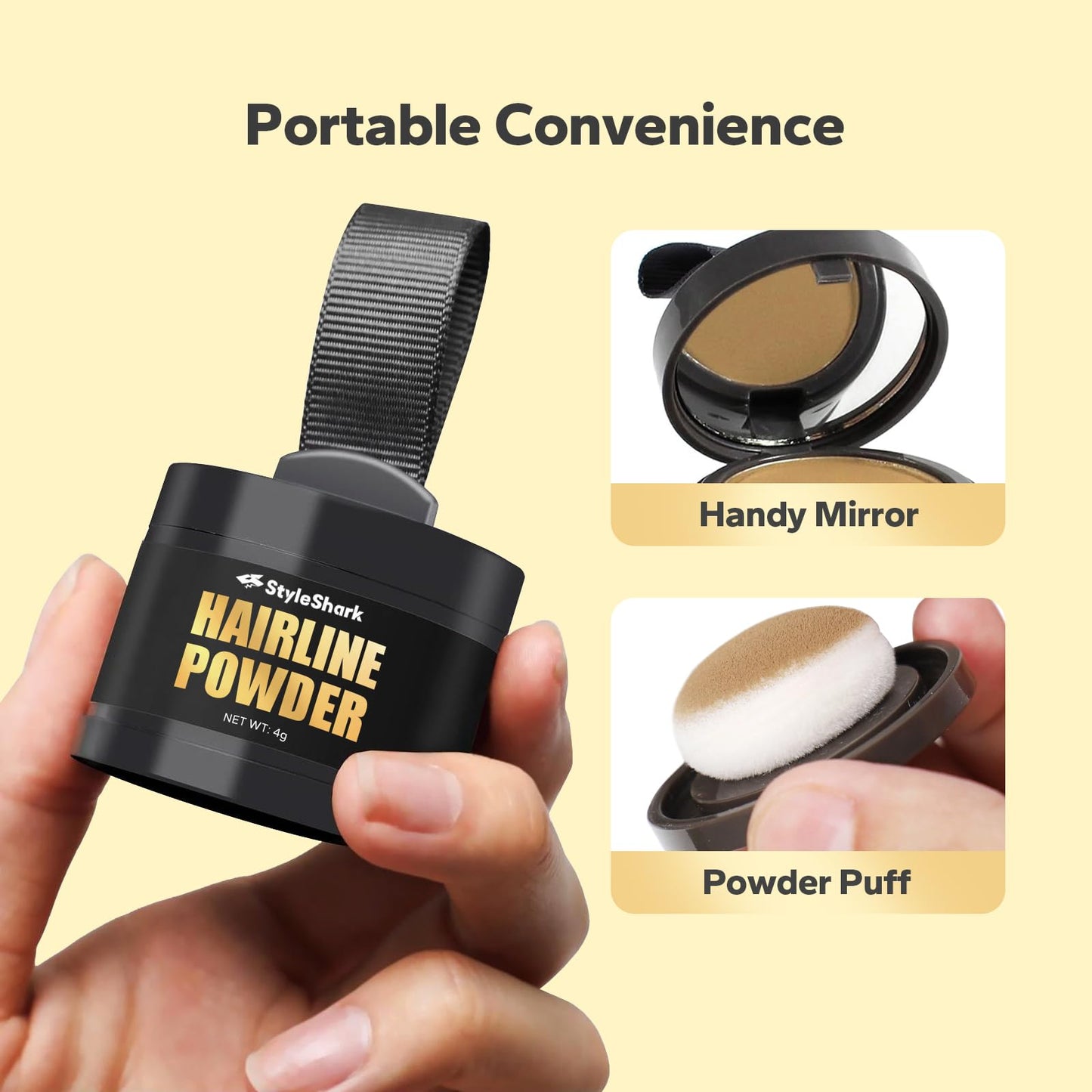 StyleShark Hairline Powder for Women & Men - Stain-Proof Touch Up for Thinning Hair, Quick Sweatproof Cover Up (Sandy Blonde) Beauty & Personal Care StyleShark