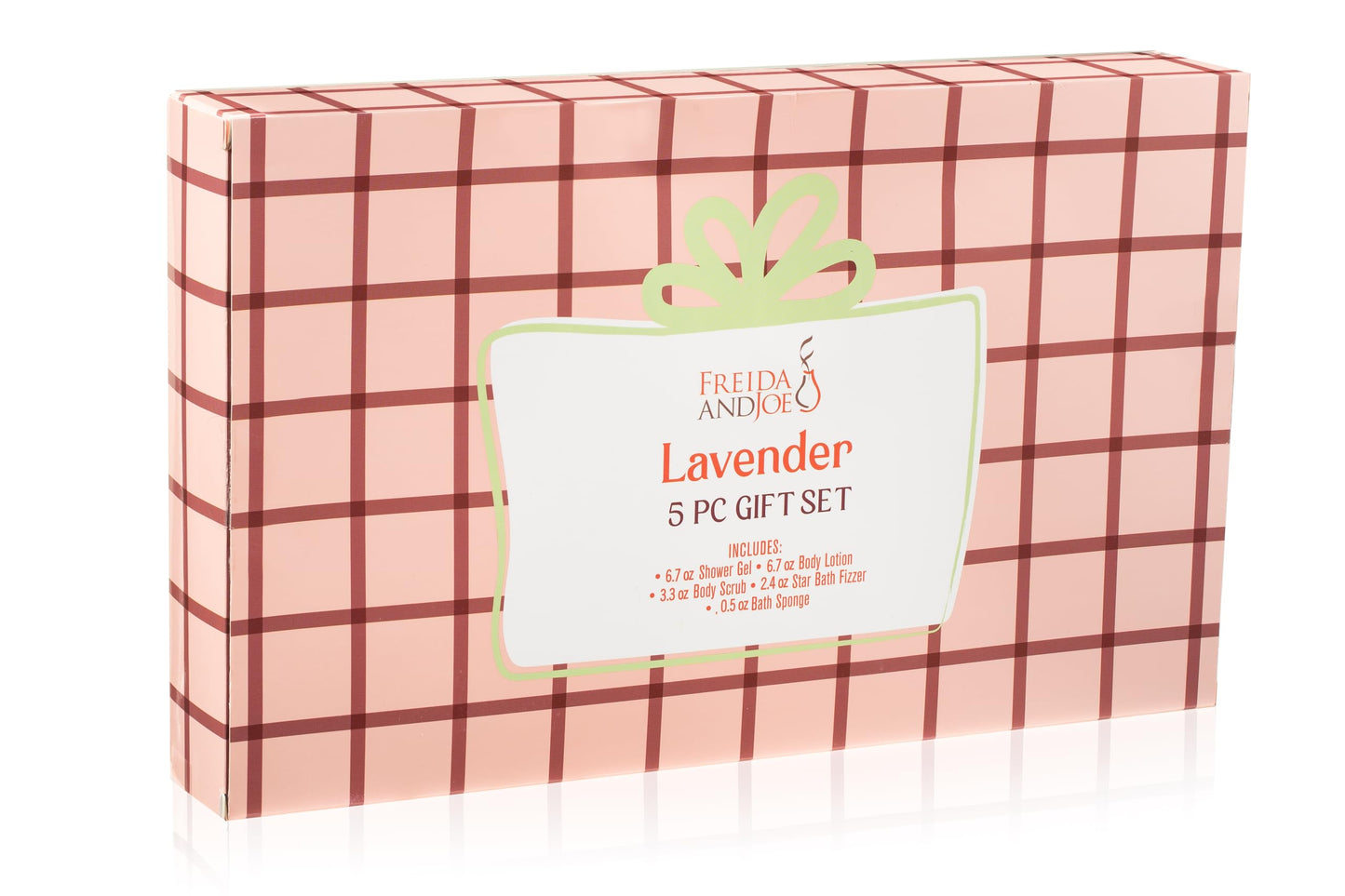 Fragrance Bath & Body Collection Gift Box, Includes Shower Gel, Body Lotion, Body Scrub, Bath Bomb & Sponge (Lavender 2.0) Beauty and Personal Care Freida and Joe