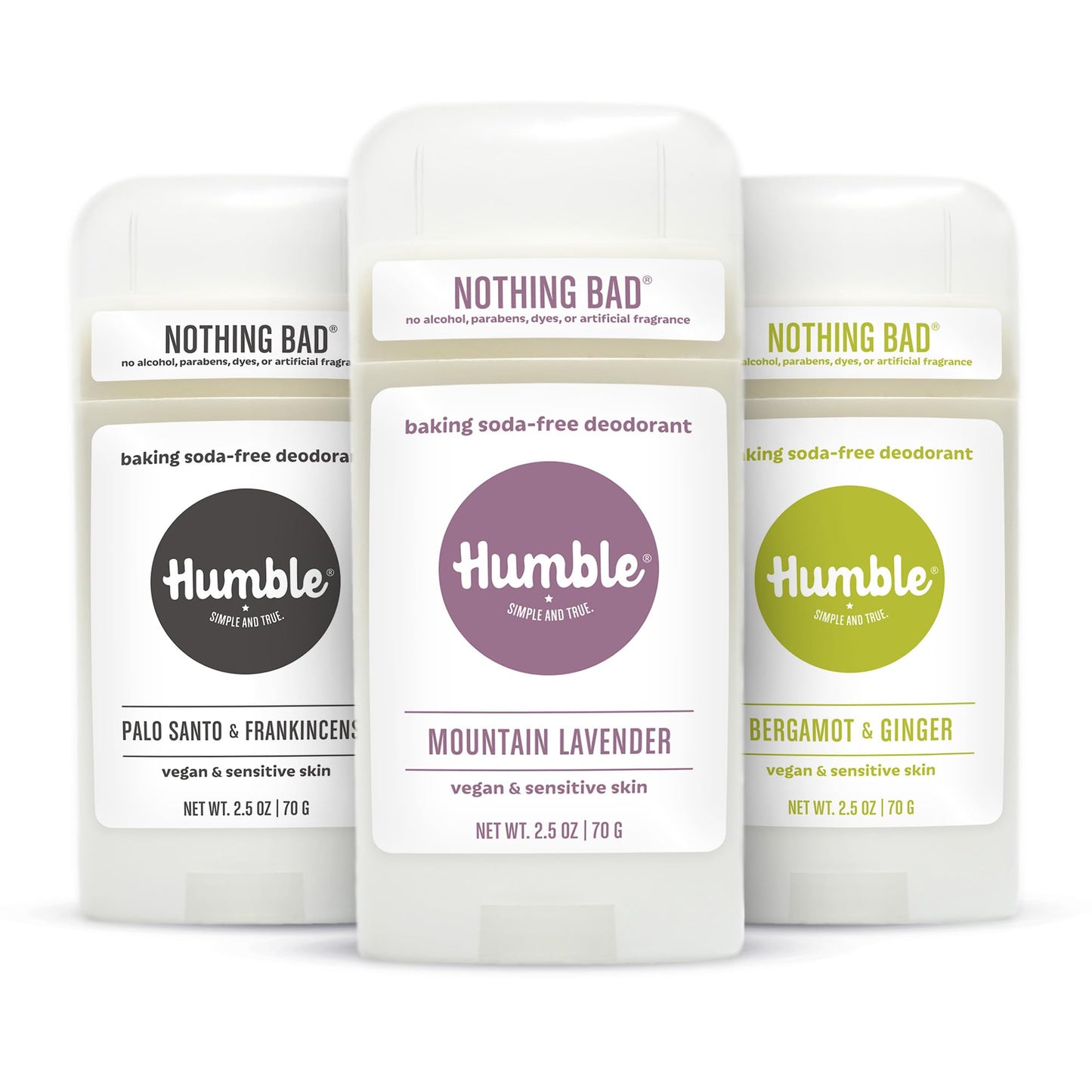 Humble Aluminum-Free Deodorant for Women & Men, Palo Santo, Lavender & Bergamot - Baking Soda-Free Natural Deodorant Stick for Sensitive Skin Beauty and Personal Care HUMBLE SIMPLE AND TRUE.