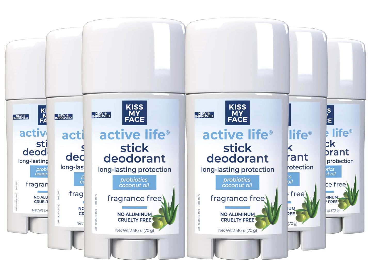 Kiss My Face Active Life Fragrance Free Deodorant, Aluminum Free Deodorant For Women And Men, With Added Grapefruit Seed Extract, Rosemary And Sage Beauty and Personal Care Kiss My Face
