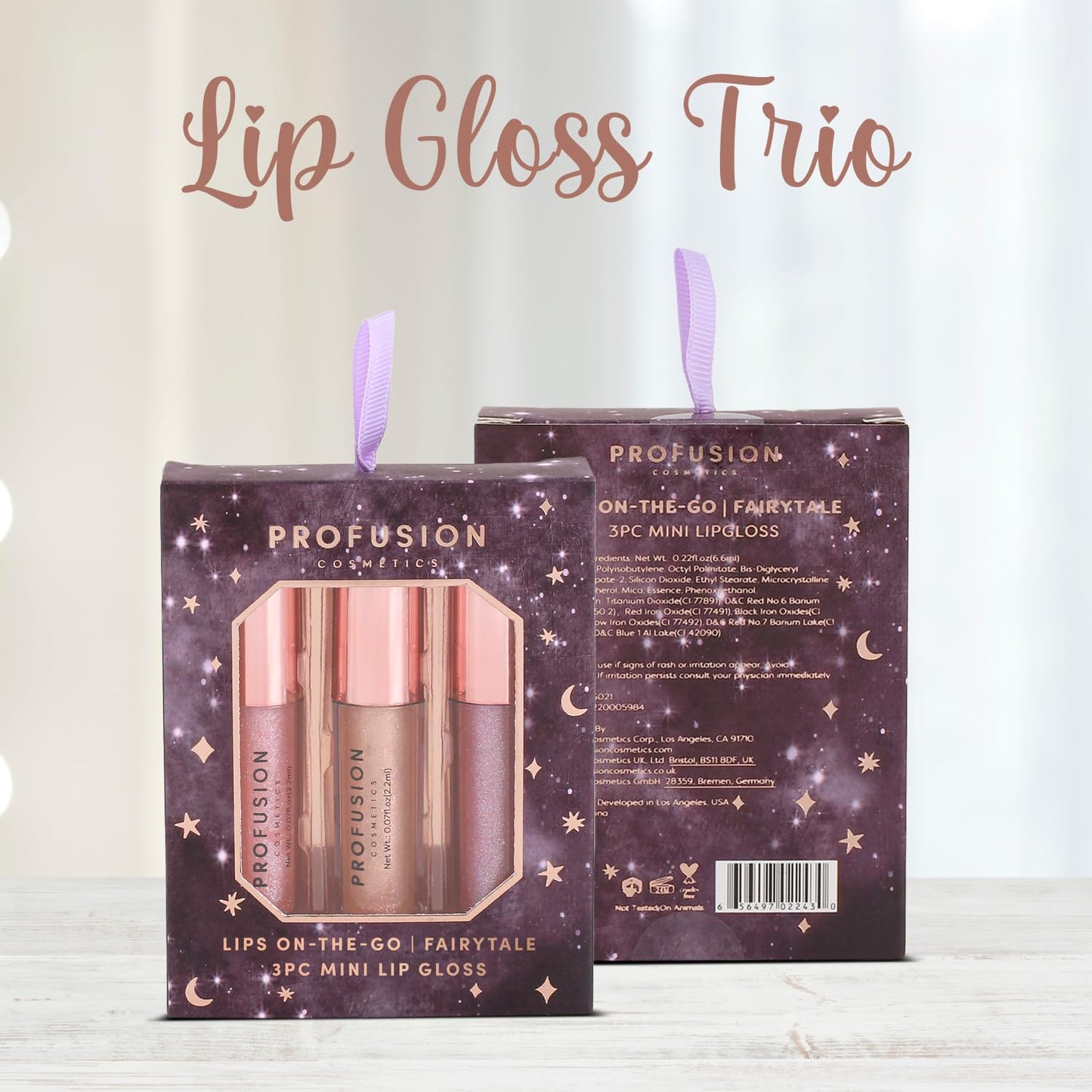 Profusion Cosmetics Written in the Stars Mini Lip Gloss Trio, Experience the Portable Brilliance and Dive Into Luxury With Premium Beauty Tool Beauty & Personal Care Profusion Cosmetics