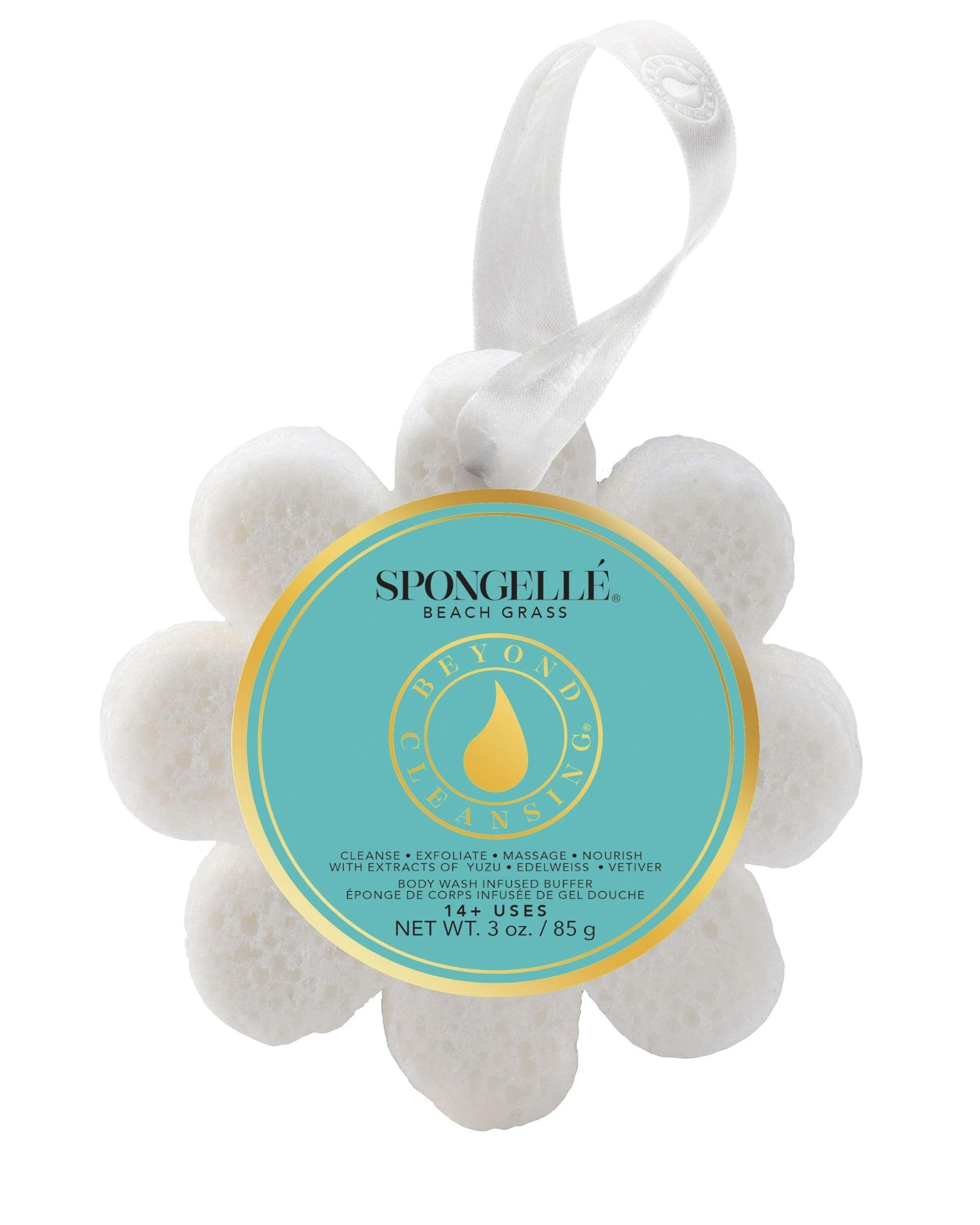 Spongellé Beach Grass Wild Flower Bath Sponge - Built-in Body Wash & Body Scrubber, Shower Loofah Sponge for Women - 14+ uses Beauty and Personal Care SPONGELLÉ
