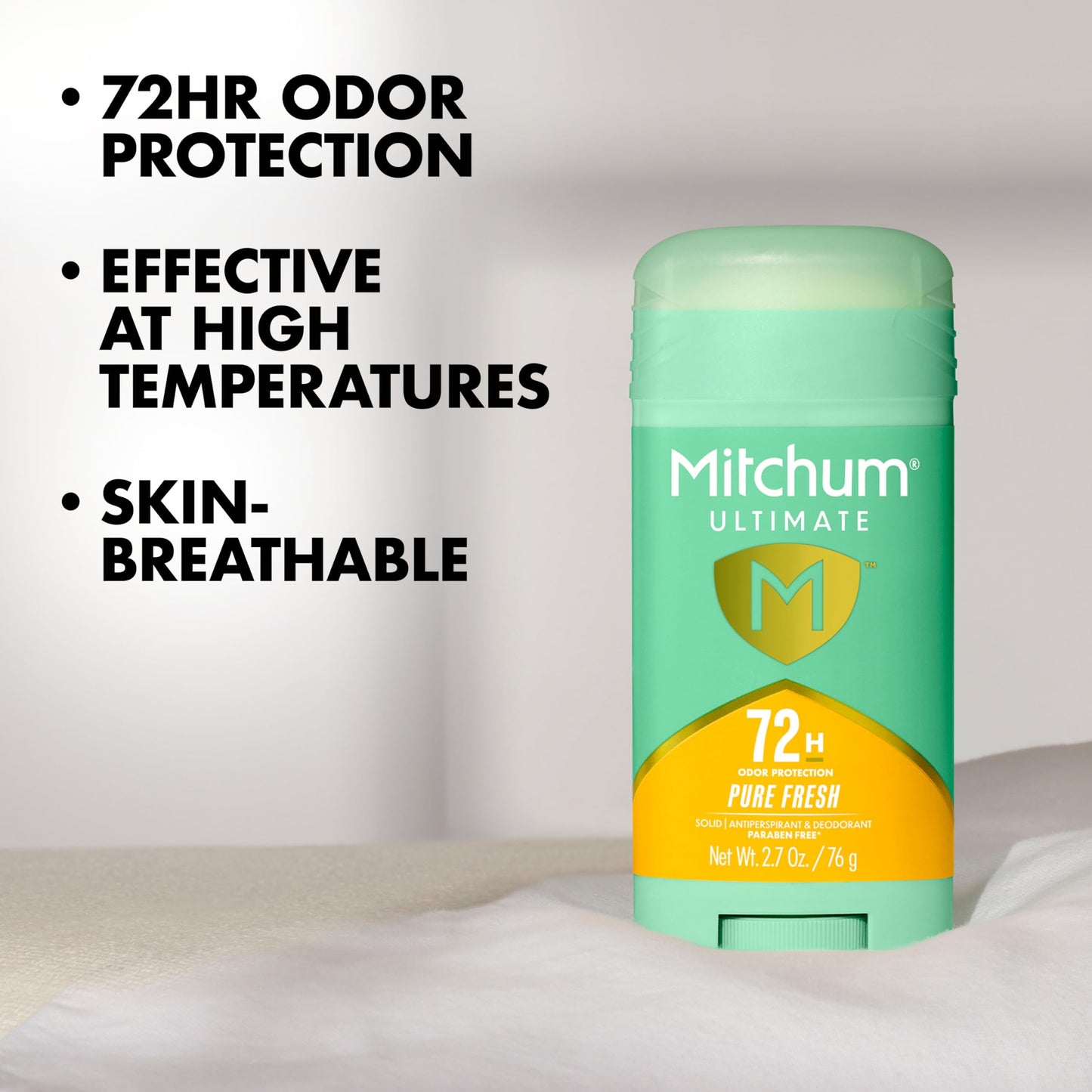 Mitchum Ultimate 72H Odor Protection Women’s Antiperspirant & Deodorant, Invisible Solid, Pure Fresh, 2.7 oz Beauty and Personal Care Mitchum