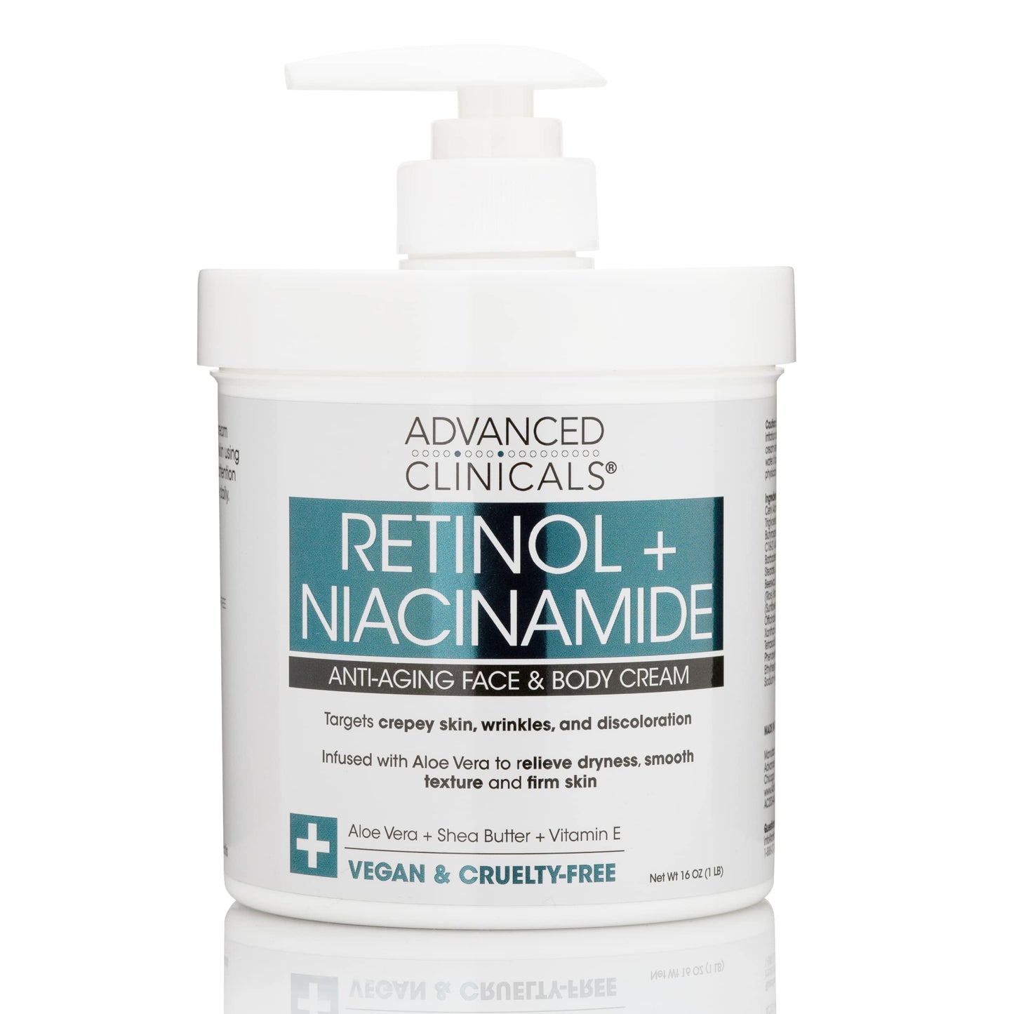 Advanced Clinicals Retinol Body & Face Lotion W/Niacinamide, Dry Skin Face Moisturizer & Crepey Skin Care Treatment, Anti Aging Retinol Cream Reduces Beauty & Personal Care Advanced Clinicals
