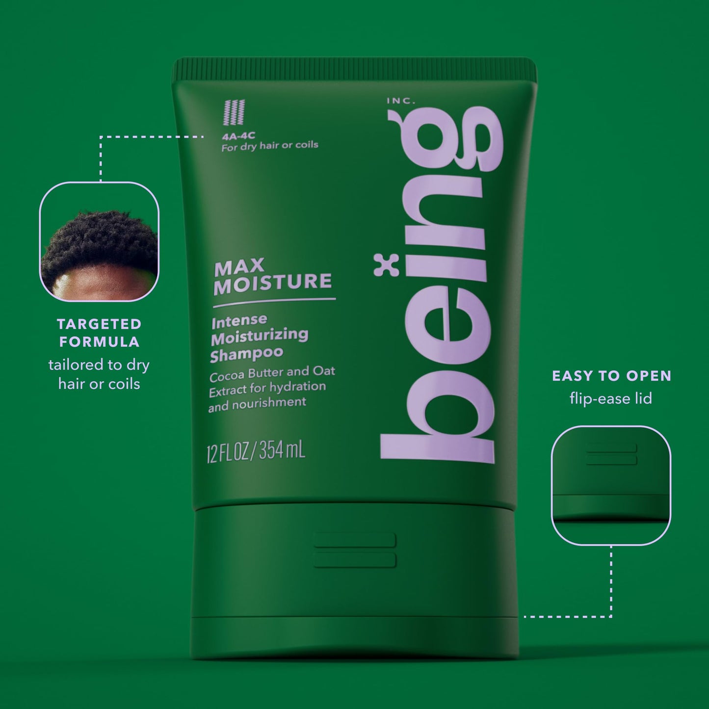 being MAX MOISTURE Intense Moisturizing Shampoo and Conditioner Set 354mL with Cocoa Butter and Oat Extract Beauty & Personal Care BEING INC