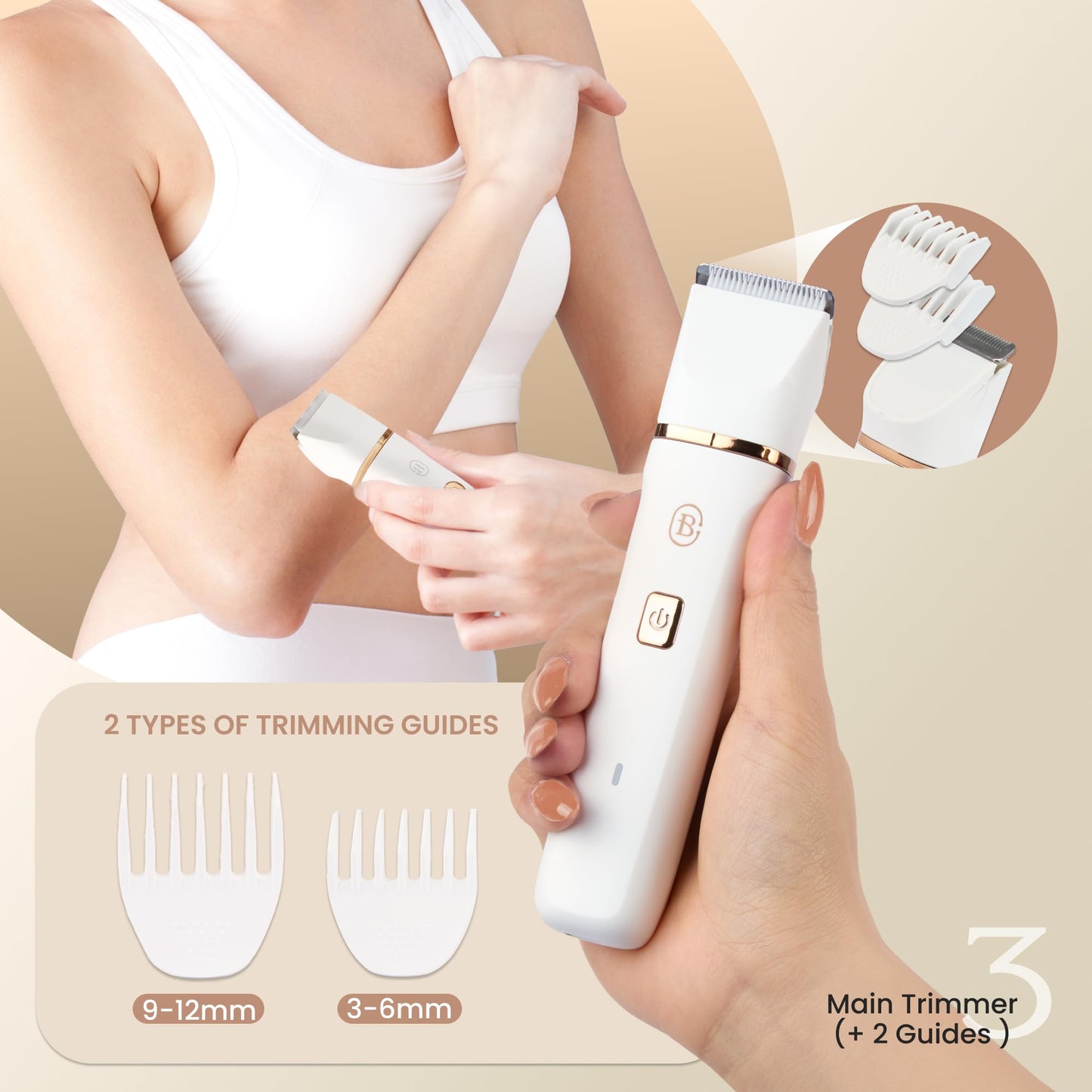 Bella Ciao Bikini Trimmer for Women, 10 Piece Electric Razor and Body Hair Trimmer Set with Ceramic Blade, Pubic Hair Trimmer, Nose and Ear Hair Beauty and Personal Care Bella Ciao