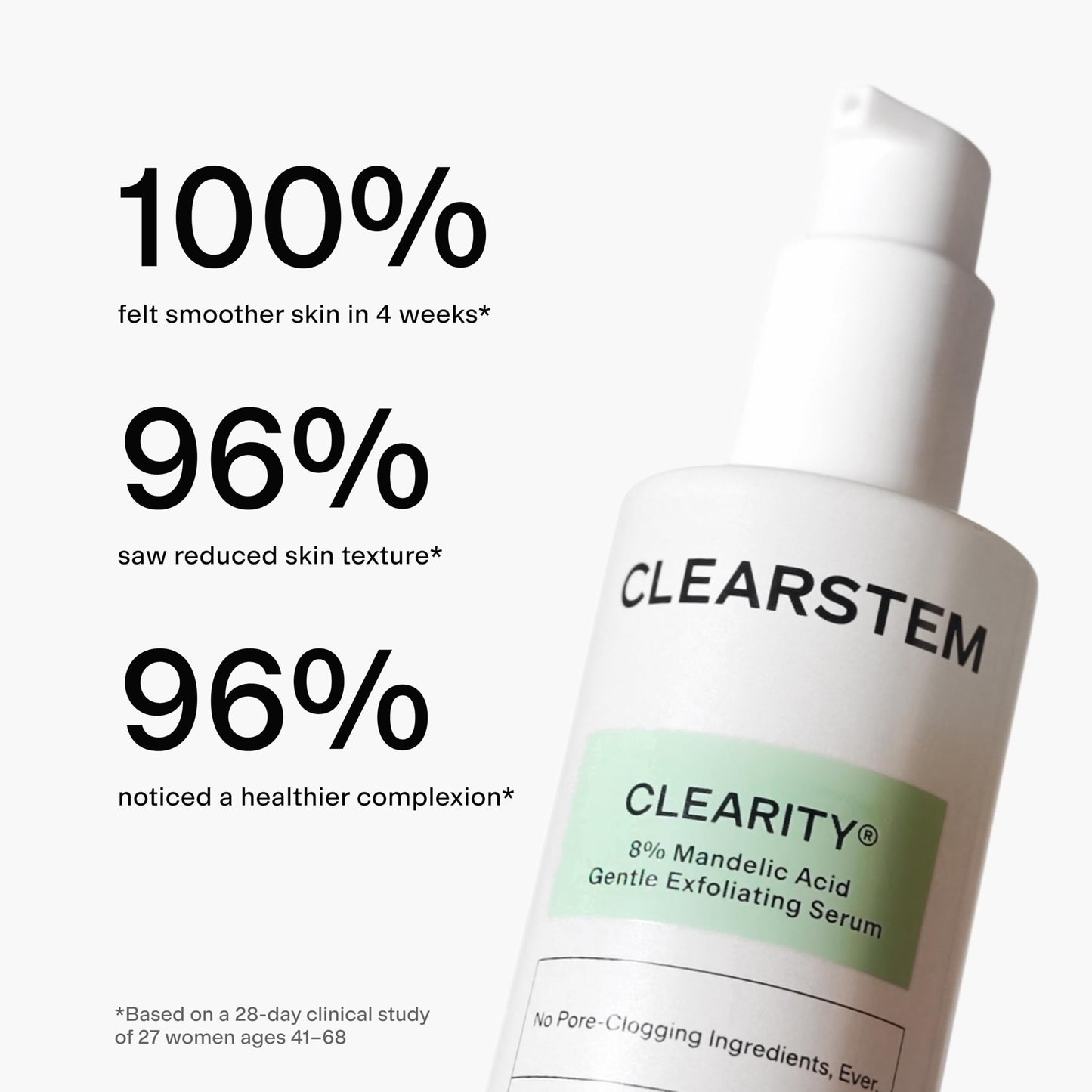CLEARSTEM - CLEARITY The Blackhead Dissolver Mandelic Acid Serum - Vitamin C, Turmeric, Collagen Boost - All Skin Types - Facial Skin Care Products Beauty & Personal Care CLEARSTEM