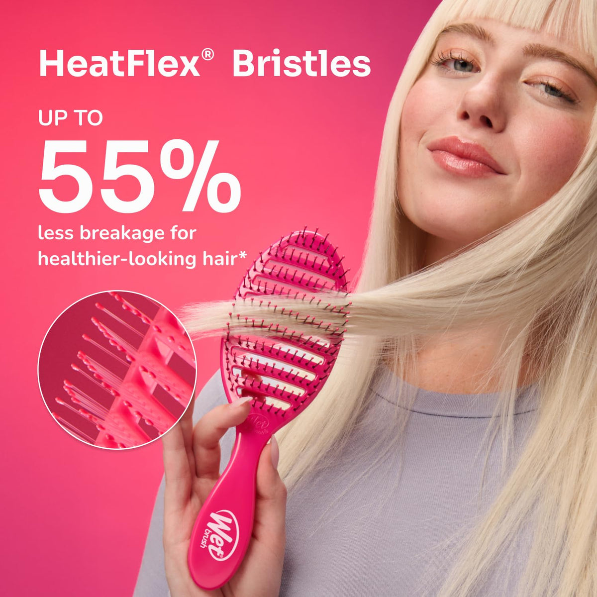 Wet Brush Paddle Detangler Hair Brush, Sky, Ultra-Soft IntelliFlex Bristles with AquaVent Design, Great For Treatment & Mask Application, Women, Men Beauty & Personal Care Wet Brush